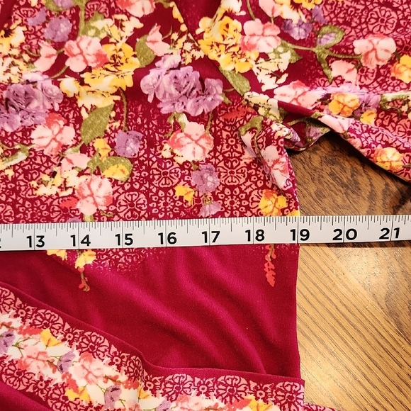 JM Collection Floral Belted Top - Picture 11 of 11